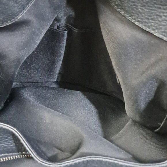 Hand Crafted Painted Black Pebble Leather Hobo Bag - Picture 15 of 17